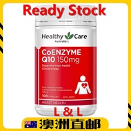 [Ready Stock EXP: 04/2028yr] Healthy Care Co Enzyme Q10 150mg ( 100 Capsules ) ( Made In Australia )