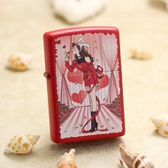 Zippo lighter red paint red matte paint sweetheart girl character series limited
