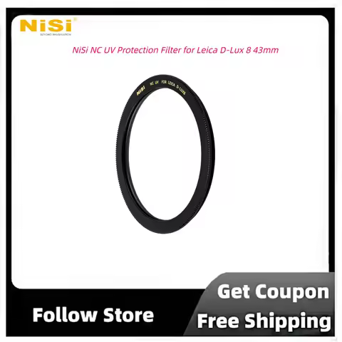 NiSi NC UV Protection Filter for Leica D-Lux 8 43mm Brass Frame 99.2% Transmission Nano Coated Water