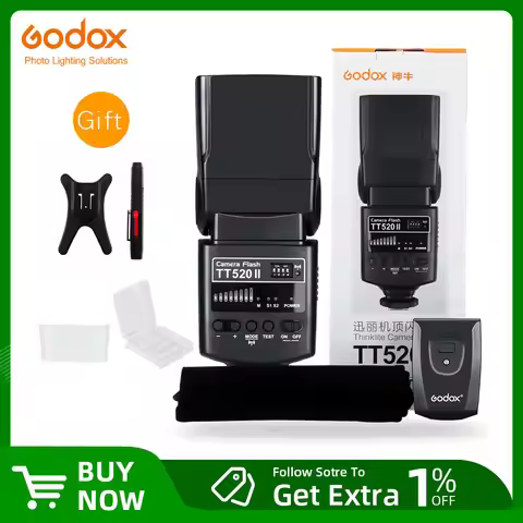 Godox TT520 II Flash TT520II with Build-in 433MHz Wireless Signal + Flash Trigger for Canon Nikon Pe