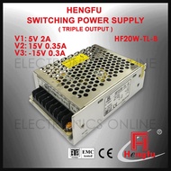 HF20W-TL-B Triple output HENGFU Switching Power Supply 5V1.5A 15V0.3A -15V0.3A 5V2A 15V0.3A -15V0.3A