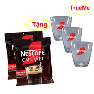 [Tặng bộ x3 ly cao cấp] Combo x2 túi Nescafe Café Đen Đá Việt 35 gói x 16g/Túi - Ca Phê Đen Đá - Caf