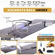 Elegant Unisex Half Frame Reading Glasses Plus Lens +100 +125 +150 +175 +200 +225 +250 +275 +300