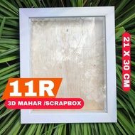 3D FRAME SIZE 11R WHITE A4/ 21 X 30 3D FRAME 11R A4 21 X 30 MINIMALIST WHITE/