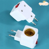 ILIGHTHEARTEDY4 1/2Pcs Bulb Socket, Spiral Pattern EU Plug Adapter Lamp Base, Integrated With On/ Sw