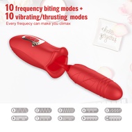 Mouth Biting Vibrator Oral Clitoris Stimulator Thrusting Blowjob Sex Toys for Women Nipples Massager Female Orgasm