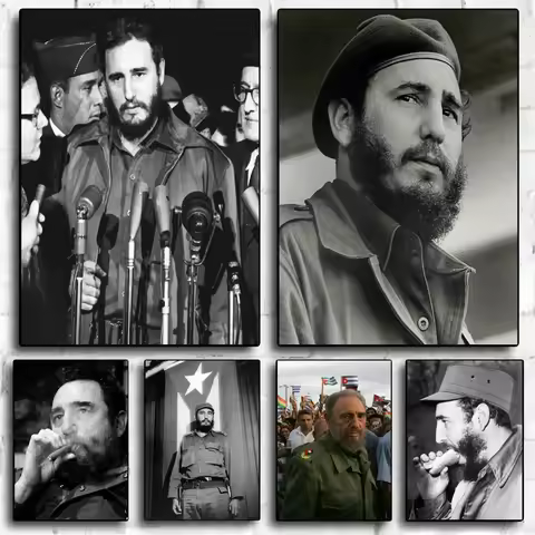 Fidel Castro Poster Decorative Canvas Painting Poster Wall Art Living Room Posters Bedroom Bar Offic