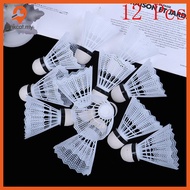 Pinkcat 12 Pcs White Plastic Badminton Ball Shuttlecos Sport Training Sport MY