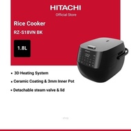 Hitachi 1.8L 3D Heating Element Metallic Look Touch Panel Microcomputer - RZ-S18VN-BK