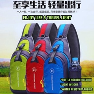 JUNLETU Outdoor Leisure Sports Chest Bag Multifunctional Shoulder Crossbody Bag Waterproof Nylon