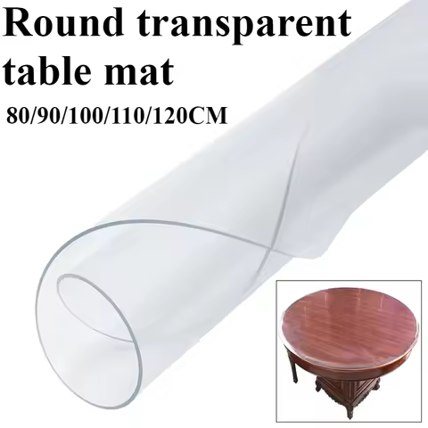 1Pcs Thickness 1.0mm Soft Glass PVC Plastic Tablecloth Transparent Tablecloth Waterproof Kitchen Pat