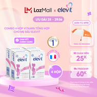 Bộ 4 Hộp Vitamin Bầu Tổng Hợp Elevit Cho Phụ Nữ Trước Trong và Sau Thai Kỳ (30 Viên/ Hộp)