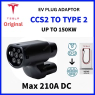 🔋TESLA CCS2 Combo Type 2 EV Adaptor up to 150KW 1507231-00-A  Supports Tesla Supercharge V3