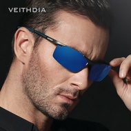 VEITHDIA แว่นตากันแดดสำหรับผู้ชาย,แว่นตากันแดดขี่จักรยาน UV400โพลาไรซ์ผู้ชายแฟชั่นหรูหราแบรนด์นักออกแบบวินเทจขับรถกลางแจ้ง V6588