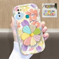 Infinix Hot 9 Play X680 For Phone Case Softcase Soft Hp Kesing Cute Flower Cream Wave Mobile Casing 