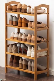 全城熱賣 - 簡易實木收納鞋櫃(原色-五層70cm)