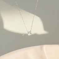 SWAN - Silver Stone Necklace สร้อยคอเงินแท้ สร้อยคอจี้ สร้อยคอเส้นบาง ฝังเพชรคิวบิกเซอร์โคเนีย  cubi