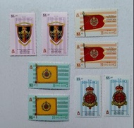 皇家香港軍團（義勇軍）郵票2套，新票有黃