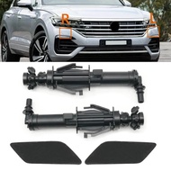 Car Front Headlight Clean Water Jet Sprayer Head Lamp Washer Nozzle Cover For VW Touareg CR7 2017-20