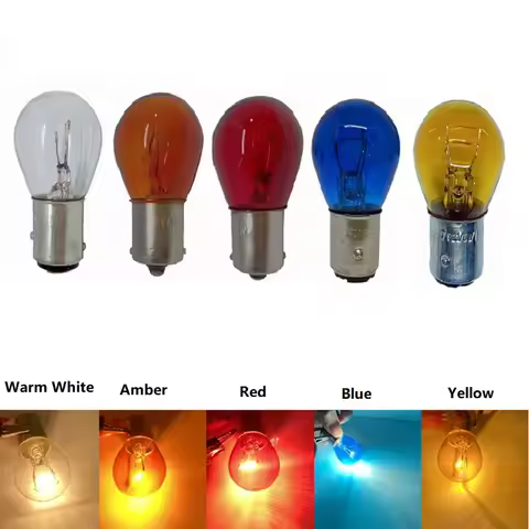 1/2X Car Turn Signal Lights S25 1156 1141 BA15S P21W 1157 Blue Car Halogen Bulb Turn Singal light Re