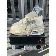SP 'sail' b & a white X AJ100 tgu3 off-white X aj4 retro basketball shoes**-&