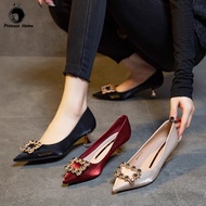 ❤Ready Stock❤ kasut raya perempuan nikah pengantin tumit tinggi wanitaPointed High Heel Design Sense