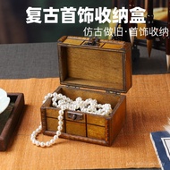 Retro Small Wooden Box with Portable Wooden Storage Box Jewelry Ring Packaging Box Secret Room Escap
