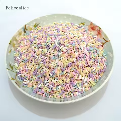 50g DIY Slime Filling Material Nail Arts Deco,Hair Accessories Fake Candy Sweets Sugar Polymer Clay 