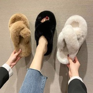 家用松糕秋冬厚增高居家女鞋毛毛交叉拖鞋家居外软家家毛 muffin autumn and winter thick increased home women's shoes Ma SRvkgr7YUw