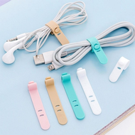 4 Pcs/Set Silicone Charger Cord Winder/ Earphone Clip Charger Organizer/ Phone Cables Silicone Strap