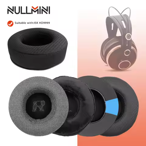NullMini Replacement Earpads for ISK HD9999 Headphones Ear Cushion Earmuff Cooling Gel Sleeve Cover