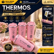 AJ 276 Laser Engrave Hadiah Perempuan + Custom Nama/Wish (Thermos Coffee Mug Doorgift Hari Guru Teac