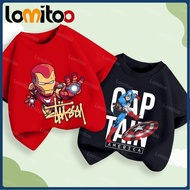 S-5XL LOMITOO baju t pakaian kanak-kanak lelaki Marvel superhero Iron Man t-shirt short sleeve t-shi