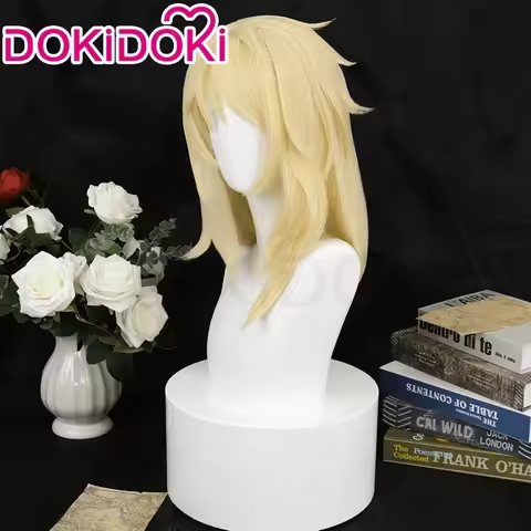 wiwiwi 123IN STOCK Wig DokiDoki Women Yellow long Hair Game Valorant Deadlock Cosplay Free Wi