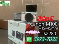 Canon EOS M100 +15-45mm (Pink)