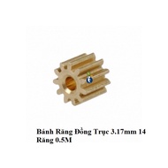 Copper Gear 3.17mm 14 Teeth 0.5M