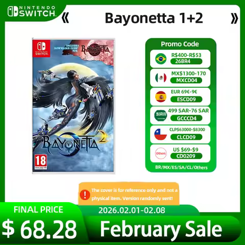 Nintendo Switch Game - Bayonetta 1 and Bayonetta 2 - 100% Original Game Carridge Physical Card for S