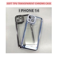 IP 14 / IP 14 PLUS / IP 14 PRO / IP 14 PRO MAX SOFT TPU TRANSPARENT CHROME CASE
