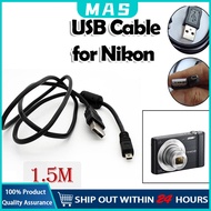 MAS 1.5M USB Power Chargering Data SYNC Cable Cord for Nikon DSLR D3200 D5000 D5100