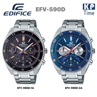 Casio Edifice นาฬิกาข้อมือผู้ชาย โครโนกราฟ สายสแตนเลส รุ่น EFV-590D ของแท้ ประกัน CMG
