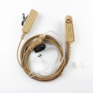 Beige Flesh Color Covert Acoustic Tube Earpiece Headset Mic for Motorola Radio HT750 GP328 GP329 GP3
