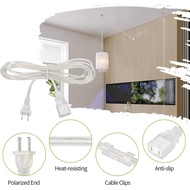 Clear Extension Cord 15 FT, UL-Certified Power Extension Cord, 2 Prong Extension Cord Male to Female