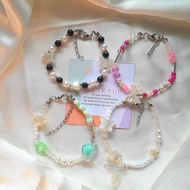 [LV005] Aesthetic Bead Bracelet | Beads Bracelet Smile Ribbon Rainbow Butterfly