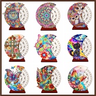 YELGIRL Diamond Art Perpetual Calendar Kits, DIY Diamond Art Calendar, Rotating Handmade Wooden Diam