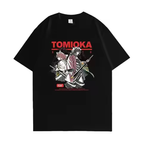 100% Cotton Demon Slayer Manga Short-sleeved T-shirt Collaboration with Yoshiyuki Tomioka and Yasuto