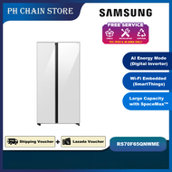 (TNG REBATE) SAMSUNG RS70F65QNWME 647L  RS80F65MNWME 646L SBS Refrigerator - Smartthings AI Energy W