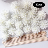 5/20/50pcs aroma diffusing stick and white foam flower combination aromatherapy flower diffusing sti