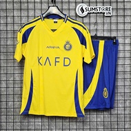 Bộ Quần Áo Đá Bóng CLB Al Nassr Vàng 2024 - Áo Thể Thao Thun Lạnh Mát Mẻ