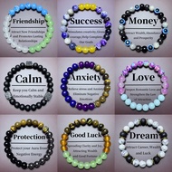9 Style Five Elements Natural Stone Bracelet Tiger's Eye Crystal Bracelet