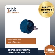 CN0760 SKX007 Crown - Sandblasted Dark Blue
